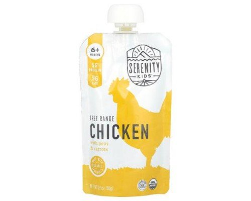 Serenity Kids, Chicken with Peas & Carrots, 6+ Months, 3.5 oz (99 g)