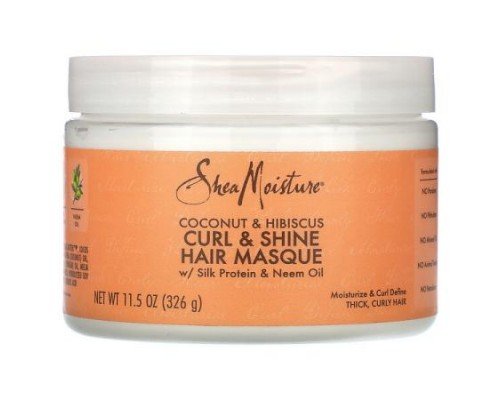 SheaMoisture, Curl & Shine Hair Masque, Coconut & Hibiscus, 11.5 oz (326 g)