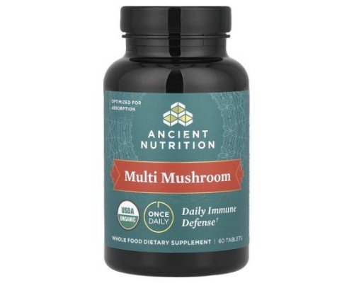 Ancient Nutrition, Multi Mushroom, Daily Immune Defense, 60 Tablets