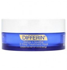 Differin, Detox + Soothe, 2-Step Treatment Beauty Mask, 1.75 oz (49.6 g)