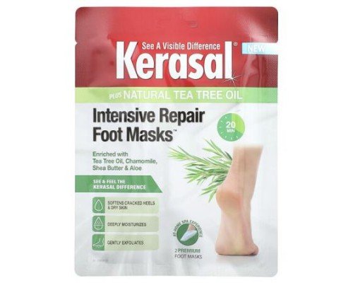 Kerasal, Intensive Repair Foot Masks, 2 Foot Masks