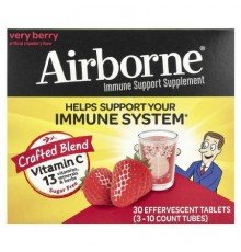 AirBorne, Immune Support Supplement, Very Berry, 3 Tubes, 10 Effervescent Tablets Each