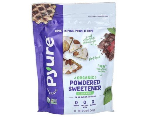 Pyure, Organic Powdered Sweetener, Stevia Blend, 12 oz (340 g)