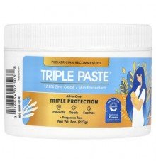 Triple Paste, Zinc Oxide Medicated Diaper Rash Ointment, Fragrance-Free, 8 oz (227 g)