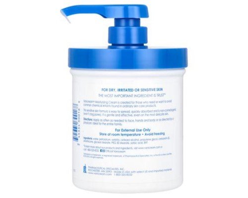 Vanicream, Moisturizing Cream, For Sensitive Skin, 1 lb (453 g)