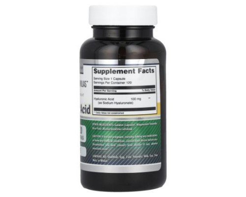 Amazing Nutrition, Hyaluronic Acid, 100 mg, 120 Capsules