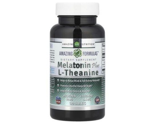 Amazing Nutrition, Melatonin Plus L-Theanine, 120 Tablets