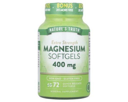 Nature's Truth, Magnesium, Extra Strength , 400 mg, 72 Quick Release Softgels