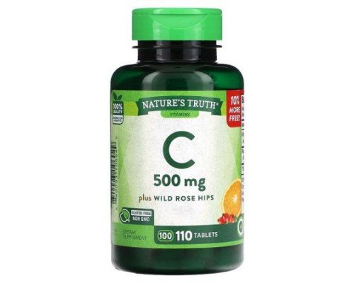 Nature's Truth, Vitamin C Plus Wild Rose Hips, 500 mg, 110 Tablets