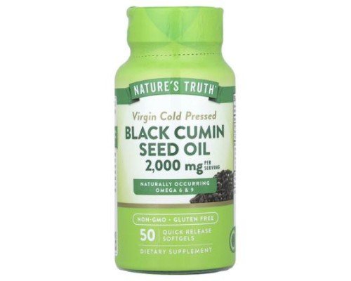 Nature's Truth, Black Cumin Seed Oil, 50 Quick Release Softgels (1,000 mg per Softgel)