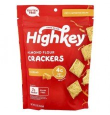 HighKey, Almond Flour Crackers, Cheddar, 2 oz (56.6 g)