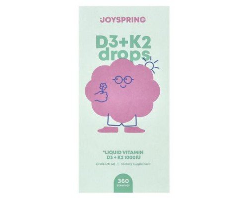 JoySpring, D3 + K2 Drops, 2 fl oz (60 ml)