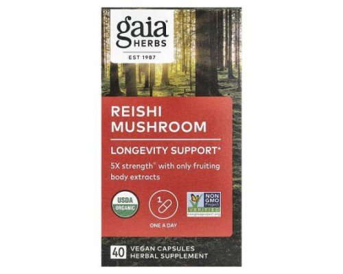 Gaia Herbs, Reishi Mushroom, 40 Vegan Capsules