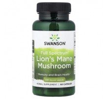 Swanson, Full Spectrum® Lion's Mane Mushroom, 500 mg, 60 Capsules