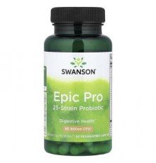Swanson, Epic Pro 25-Strain Probiotic, 30 Billion CFU, 30 Vegan Embo Caps® AP
