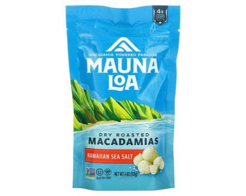 Mauna Loa, Dry Roasted Macadamias, Hawaiian Sea Salt, 4 oz (113 g)