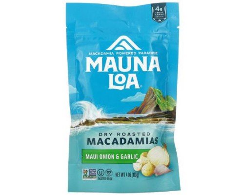 Mauna Loa, Dry Roasted Macadamias, Maui Onion & Garlic, 4 oz (113 g)