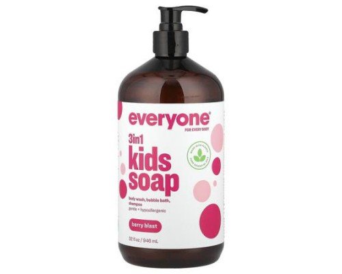 Everyone, 3 in 1 Kids Soap, Berry Blast, 32 fl oz (946 ml)