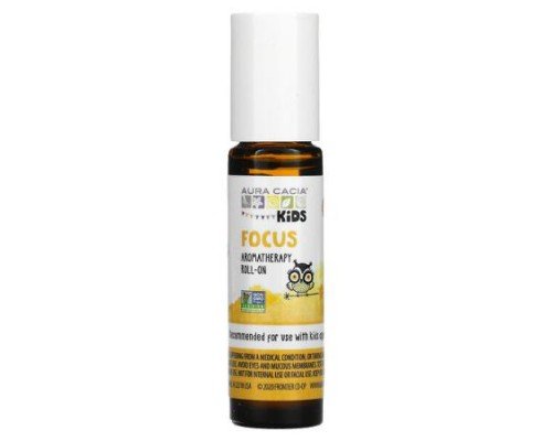 Aura Cacia, Kids, Aromatherapy Roll-On, Focus, 0.31 fl oz (9.2 ml)