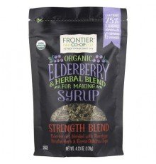 Frontier Co-op, Organic Elderberry & Herbal Blend For Making Syrup, Strength Blend, 4.23 oz (120 g)