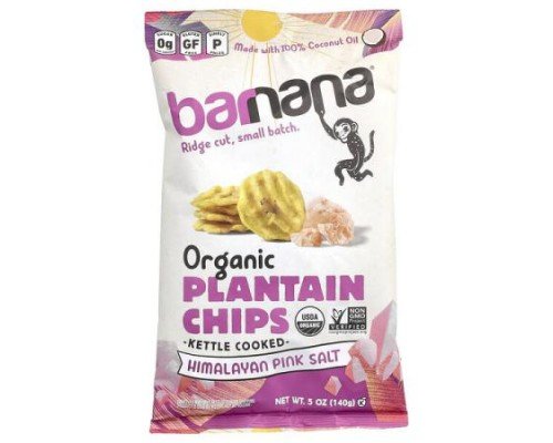 Barnana, Organic Plantain Chips, Himalayan Pink Salt, 5 oz (140 g)