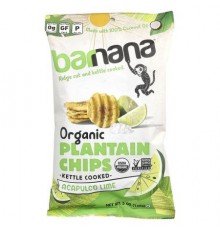 Barnana, Organic Plantain Chips, Acapulco Lime, 5 oz (140 g)