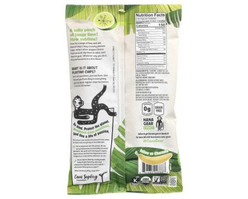 Barnana, Organic Plantain Chips, Acapulco Lime, 5 oz (140 g)