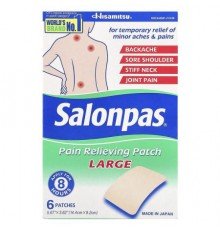 Salonpas, Pain Relieving Patch, Large, 6 Patches