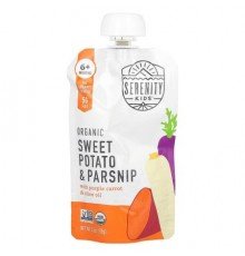 Serenity Kids, Organic Sweet Potato & Parsnips with Purple Carrot & Olive Oil, 6+ Months, 3.5 oz (99 g)