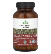 Organic India, Organic Psyllium Fiber, 180 Veg Caps (0.52 g per Capsule)