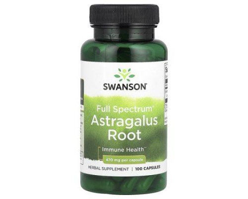 Swanson, Full Spectrum® Astragalus Root, 470 mg, 100 Capsules