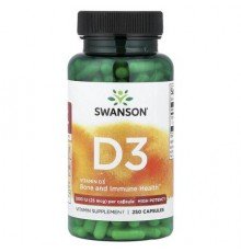Swanson, Vitamin D3, High Potency, 25 mcg (1,000 IU), 250 Capsules