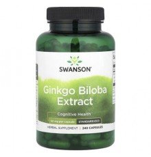 Swanson, Ginkgo Biloba Extract, 60 mg, 240 Capsules