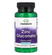 Swanson, Zinc Gluconate, 30 mg, 250 Tablets