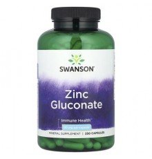 Swanson, Zinc Gluconate, 50 mg, 250 Capsules