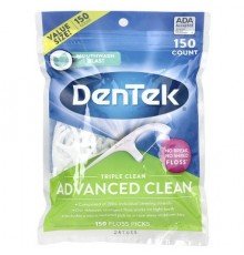 DenTek, Advanced Clean Floss Picks, Mouthwash Blast, 150 Floss Picks