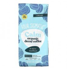 Four Sigmatic, Calm, Organic Coffee with Reishi & Chaga  Mushrooms, Ground, Medium Roast, Decaf , 12 oz (340 g)