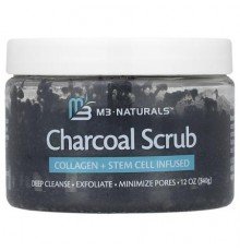 M3 Naturals, Charcoal Scrub, 12 oz (340 g)