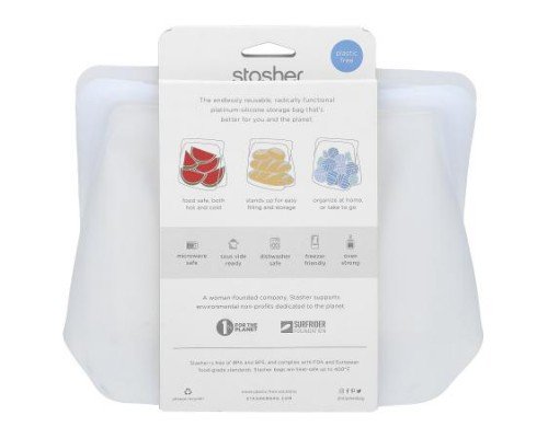Stasher, Stand-Up Mega, Silicon Storage Bag, Clear, 104 fl oz (3.07 L)