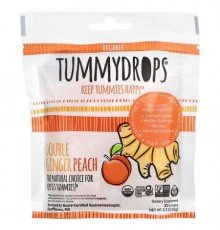 Tummydrops, Organic Double Ginger Peach, 33 Lozenges