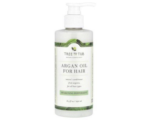 Tree To Tub, Argan Oil For Hair Conditioner, For All Hair Types, Awakening Peppermint, 8.5 fl oz (250 ml)