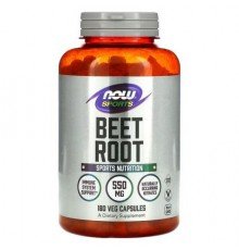 NOW Foods, Sports, Beet Root, 550 mg, 180 Veg Capsules