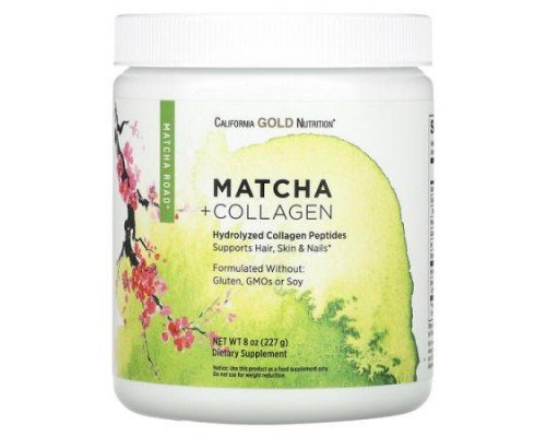 California Gold Nutrition, Matcha Road, Matcha + Collagen, 8 oz (227 g) (Discontinued Item)