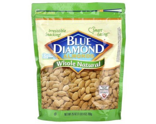 Blue Diamond, Almonds, Whole Natural, 25 oz (709 g)