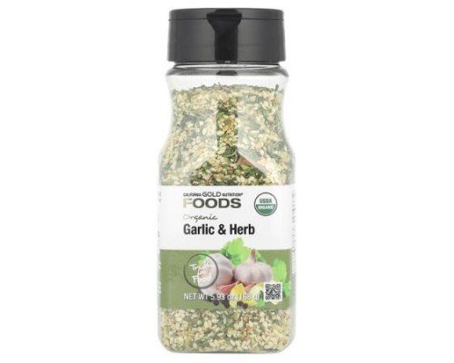 California Gold Nutrition, Foods, Organic Garlic & Herb, 5.93 oz (168 g)