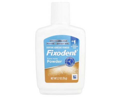 Fixodent, Denture Adhesive Powder, Extra Hold, 2.7 oz (76 g)