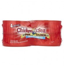 Chicken of the Sea, Chunk Style Pink Salmon in Water, 4 Cans, 5 oz (142 g) Each