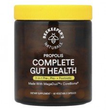 Beekeeper's Naturals, Propolis Complete Gut Health, 60 Vegetable Capsules
