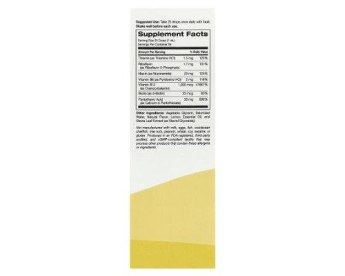 Super Nutrition, B Complex Full Spectrum with Vitamin B12, Pantothenic Acid, Biotin, and Niacin, Raspberry Lemon, 2 fl oz (59 ml)