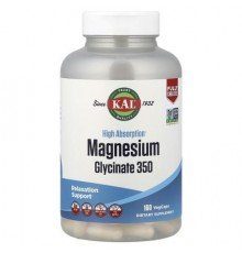 KAL, High Absorption Magnesium Glycinate 350, 160 VegCaps